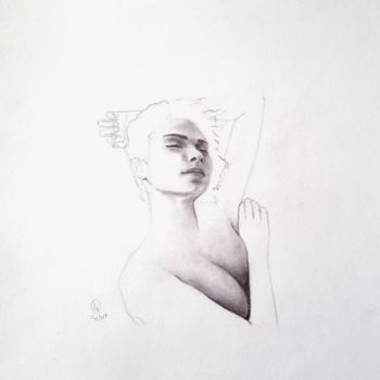 Drawing titled "Sans titre VI" by Magali Lorant, Original Artwork, Charcoal