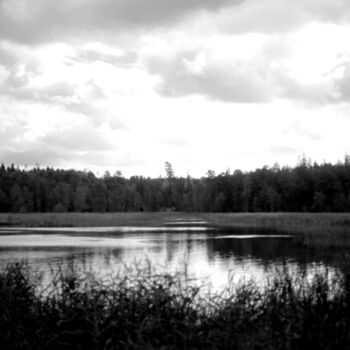 Photography titled "lake among forest" by Magda Durda, Original Artwork, Non Manipulated Photography