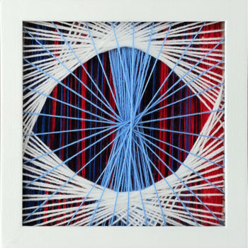 Текстильное искусство под названием "LondonEye" - Magdalena Kulawik, Подлинное произведение искусства, String Art Установлен…