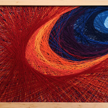 Textielkunst getiteld "Perła" door Magdalena Kulawik, Origineel Kunstwerk, String Art