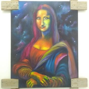 Pintura titulada "Monalisa" por Magda Mezadre, Obra de arte original, Oleo