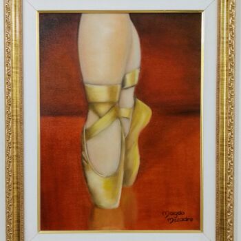 Painting titled "Bailarina" by Magda Mezadre, Original Artwork, Oil