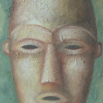 Pittura intitolato "Maschera e sauro" da Magda Carella, Opera d'arte originale, Olio