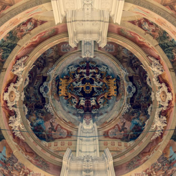 Fotografie mit dem Titel "Symmetry ceiling" von Magdalena Mienko, Original-Kunstwerk, Manipulierte Fotografie