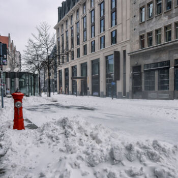 Fotografie getiteld "Winter in Leipzig" door Magdalena Mienko, Origineel Kunstwerk, Digitale fotografie Gemonteerd op Houten…