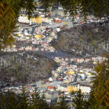 Photography titled "Karlovy Vary" by Magdalena Mienko, Original Artwork, Manipulated Photography Mounted on Wood Panel