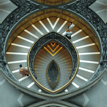 Fotografia zatytułowany „Stairs” autorstwa Magdalena Mienko, Oryginalna praca, Manipulowana fotografia