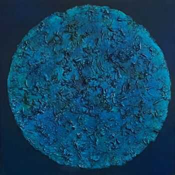 Painting titled "Blue Moon III" by Magdalena Oppelt, Original Artwork, Acrylic