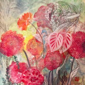 Pintura intitulada "Bouquet" por Magdalena Esnault, Obras de arte originais, Aquarela
