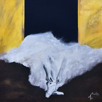 Картина под названием "Femme effacée" - Mag Da Painter, Подлинное произведение искусства, Масло