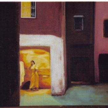 Картина под названием "Intimité" - Marguerite Rodriguez, Подлинное произведение искусства, Масло