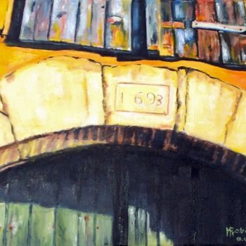 Painting titled "Dessus de porte" by Marguerite Rodriguez, Original Artwork, Oil