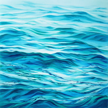 Malarstwo zatytułowany „Seascape view and w…” autorstwa Svetlana Lileeva, Oryginalna praca, Akwarela