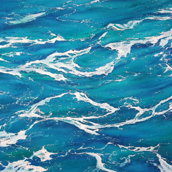 Pintura titulada "Large abstract seas…" por Svetlana Lileeva, Obra de arte original, Acuarela