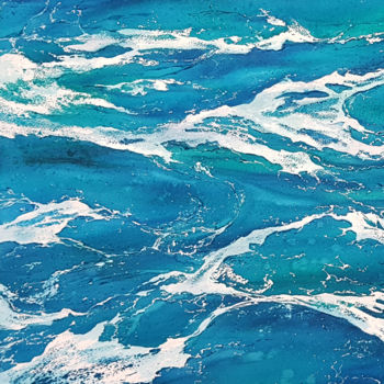 绘画 标题为“Abstract seascape w…” 由Svetlana Lileeva, 原创艺术品, 水彩