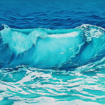 「Ocean waves」というタイトルの絵画 Svetlana Lileevaによって, オリジナルのアートワーク, 水彩画