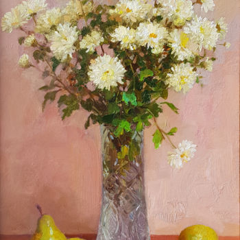 Painting titled "Floral still-life p…" by Ilia Zherniak (Magicofcolour), Original Artwork, Oil