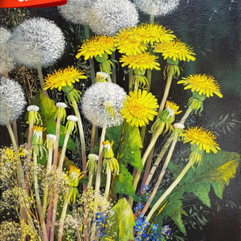 Painting titled "Bouquet of wild flo…" by Ilia Zherniak (Magicofcolour), Original Artwork, Oil