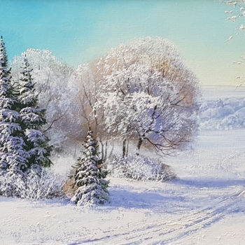 Pintura intitulada "Winter charm" por Ilia Zherniak (Magicofcolour), Obras de arte originais, Óleo