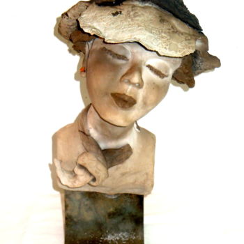 Sculpture intitulée "Sculpture_ Buste Fe…" par Dominique B., Œuvre d'art originale, Céramique