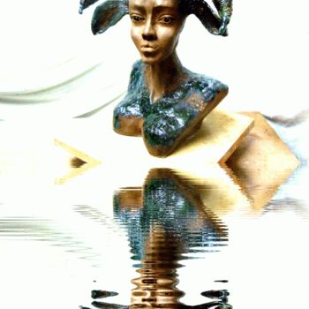 Scultura intitolato "Iary_Sculpture_Terr…" da Dominique B., Opera d'arte originale, Ceramica