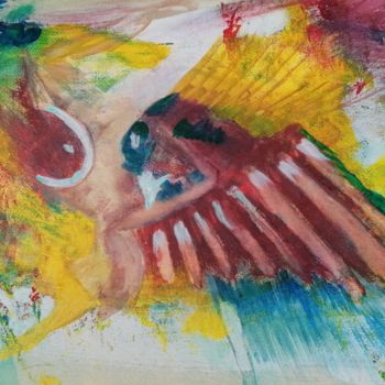 Painting titled "Oiseau sorti de nul…" by Magil, Original Artwork, Acrylic