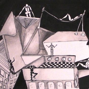 Drawing titled "Découverte" by Magil, Original Artwork