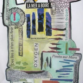 Schilderij getiteld "LA MER A BOIRE" door Magil, Origineel Kunstwerk