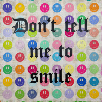 Malerei mit dem Titel "Society Smile" von Magmagmag, Original-Kunstwerk, Sprühfarbe