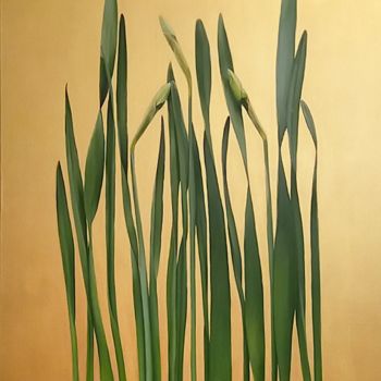 Painting titled "Narcissus" by Rita Magos, Original Artwork, Oil