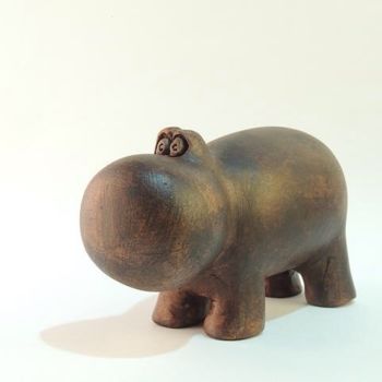 Sculpture titled "Hippo" by Magoti, Original Artwork