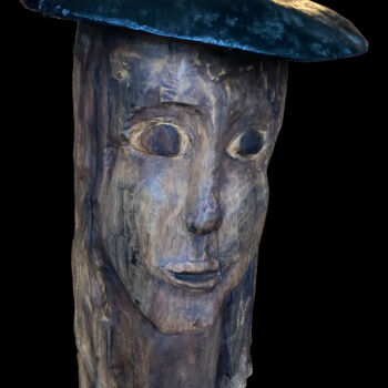 Sculpture titled "Féria" by Martine Magritte, Original Artwork, Wood