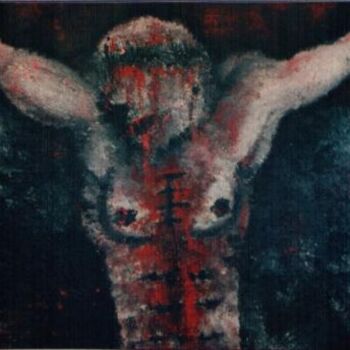 Peinture intitulée "crucifiction" par Damien Maguerre, Œuvre d'art originale