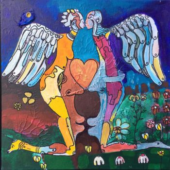Pittura intitolato "Quand on aime, il n…" da Magule Wango, Opera d'arte originale