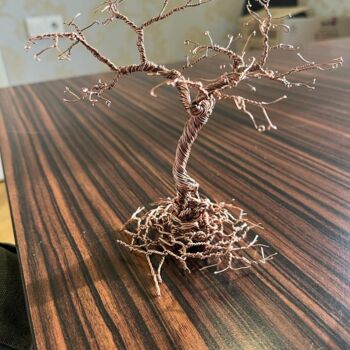 Skulptur mit dem Titel "tree of life" von Mahammad Ismayilzadah, Original-Kunstwerk, Draht