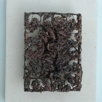 Sculpture intitulée "Antique Batik Stamp…" par Hyder, Œuvre d'art originale