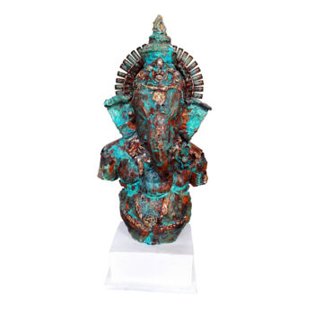 Sculptuur getiteld "Lord Ganesha" door Mahesh Chathuranga Ekanayake, Origineel Kunstwerk, Metalen
