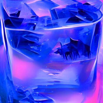 Arts numériques intitulée "GLASS FULL OF ICE C…" par Mahesh Tolani, Œuvre d'art originale, Peinture numérique
