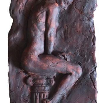 Sculptuur getiteld "Pensive Beauty" door Mahesh Anjarlekar, Origineel Kunstwerk, Keramiek