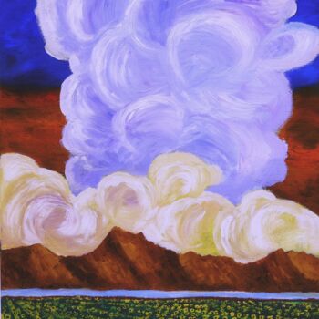 Pittura intitolato "Flaming Sunflowers" da Mahfuzur Rahman, Opera d'arte originale, Acrilico