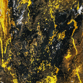 Painting titled "Golden Bohemian I" by Mahfuzur Rahman, Original Artwork, Acrylic