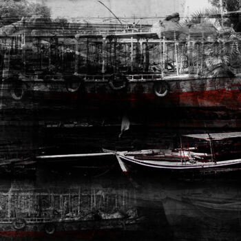 Arte digitale intitolato "boats" da Mahmoud Abdel-Fatah, Opera d'arte originale, Lavoro digitale 2D