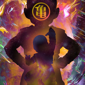 Arte digitale intitolato "Dragon Ball (Kuriri…" da Mahmood Maher, Opera d'arte originale, Fotomontaggio