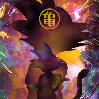 Arte digitale intitolato "Dragon Ball (gohan)" da Mahmood Maher, Opera d'arte originale, Pittura digitale