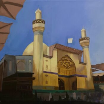 Pintura titulada "Mosque Of Hazrat Ali" por Mahrukh Iftikhar, Obra de arte original, Acrílico Montado en Bastidor de camilla…