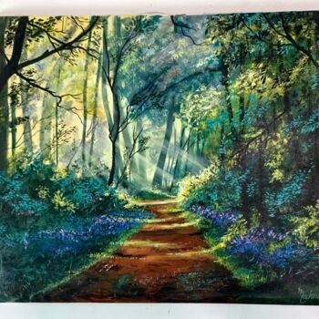 Картина под названием "Woods of dream" - Mahrukh Iftikhar, Подлинное произведение искусства, Акрил