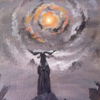 Schilderij getiteld "Resurrection" door Mahsa Sabet, Origineel Kunstwerk, Olie