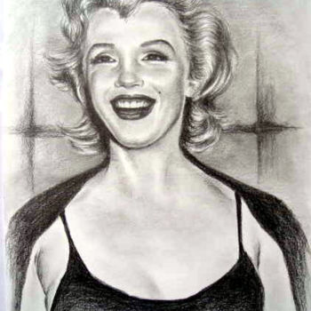Drawing titled "Lovely Marilyn" by Mahtab, Original Artwork, Other