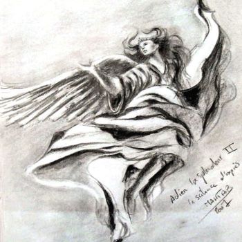 Disegno intitolato "Croquis pour Adieu…" da Mahtab, Opera d'arte originale, Altro