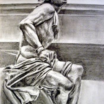 Drawing titled "Le captif" by Mahtab, Original Artwork, Other